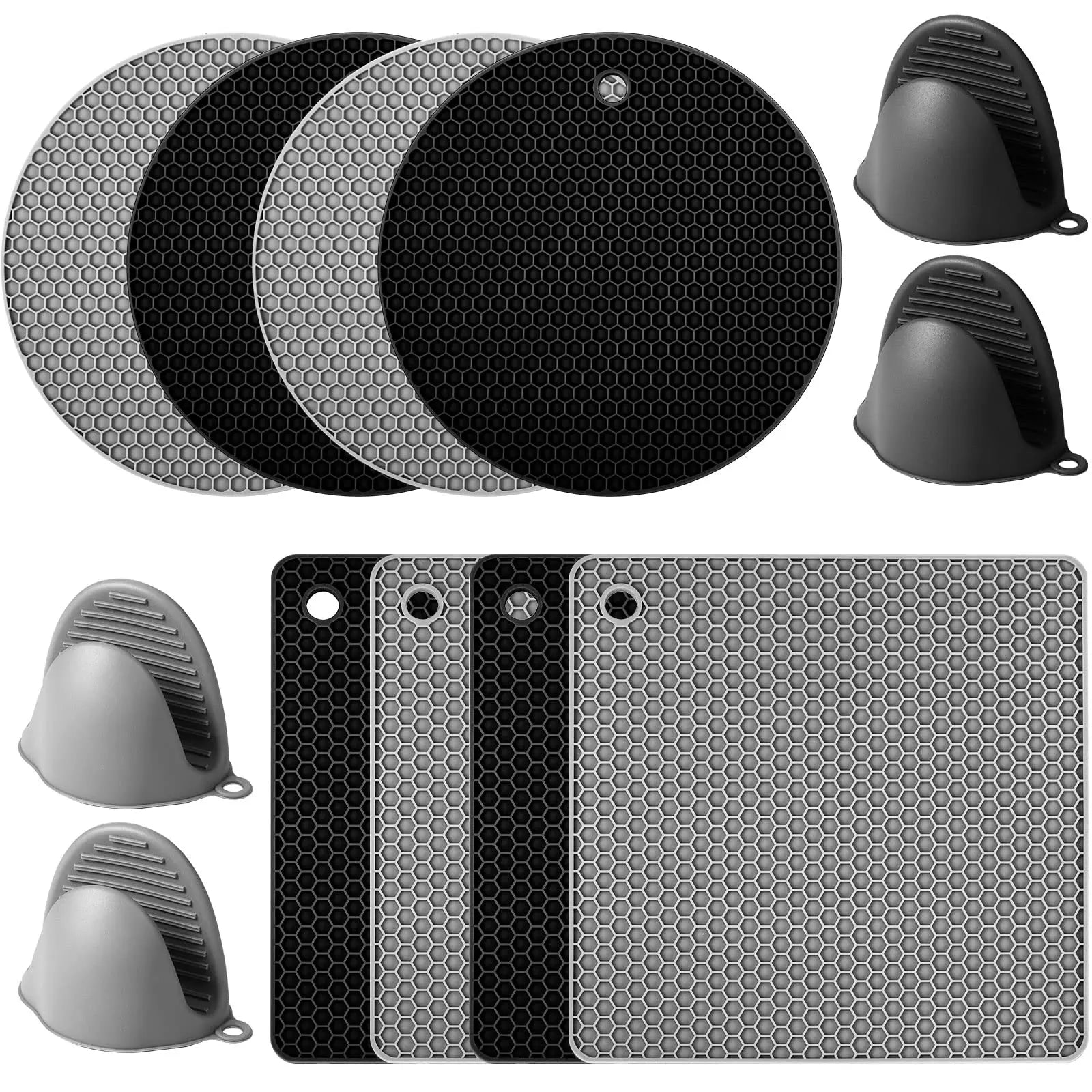 Kitchen Utensil Heat Resistant Honeycomb Silicone Hot Pot Holder Mat Coaster