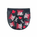 Factory Direct Custom Black Red Anime Embroidery Pattern Waterproof Leather Golf Putter Club Head Covers New Style
