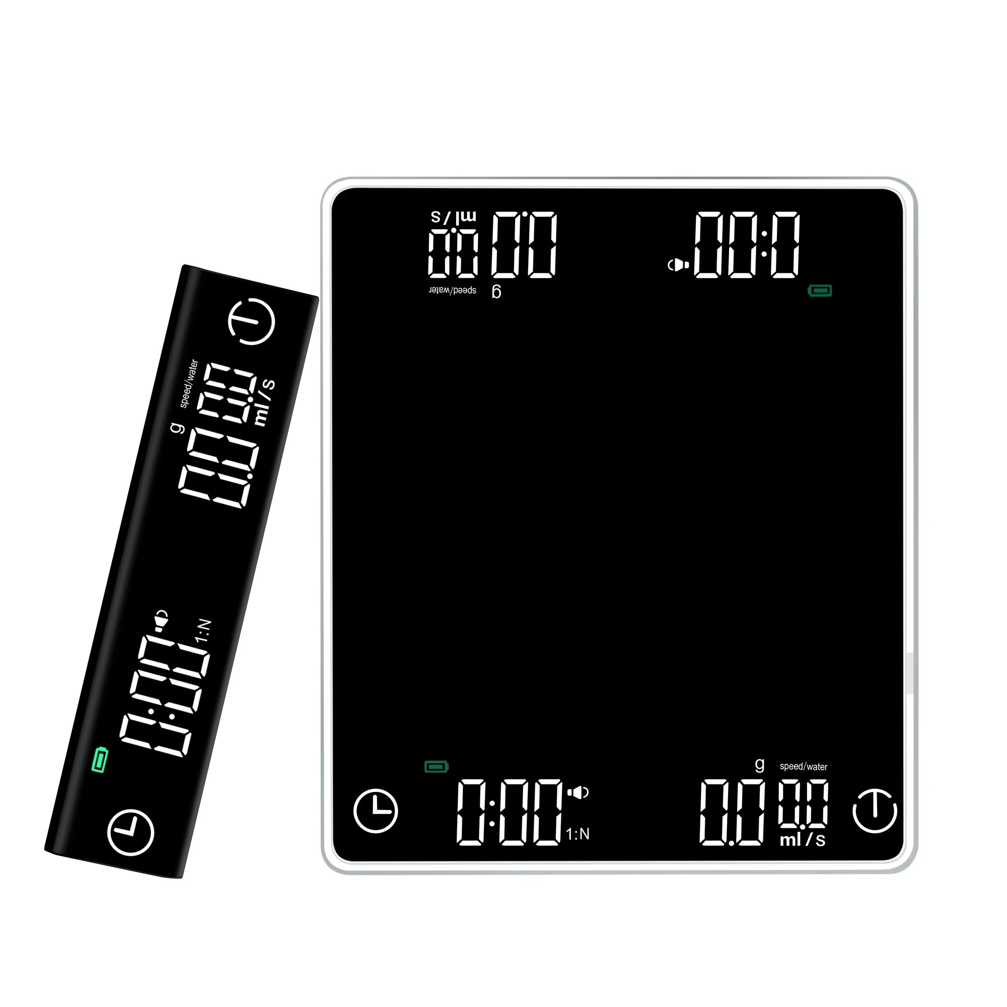 Custom High-End Espresso Mini Coffee Scale 5kg/0.1g Digital LED Touch Battery Powered Free Pour Over with Double Display