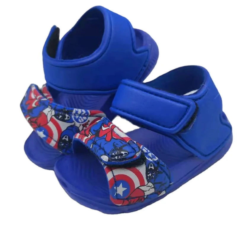 Soft Cartoon EVA Light Weight Flat Kids Slides Sandals Shoes Buckle Straps Sandals Baby Toddler Children Sandals