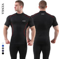 Men Fitness Clothing Stand Collar Half Zipper Solid Color Tops Breathable Jogging Tight Elastic Quick Dry Men Training T-Shirt