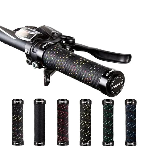 Toopre Bicycle Handle Sets Mountain Bike Handlebars Anti-skid Lock Rider Handle Sets Pu Handles