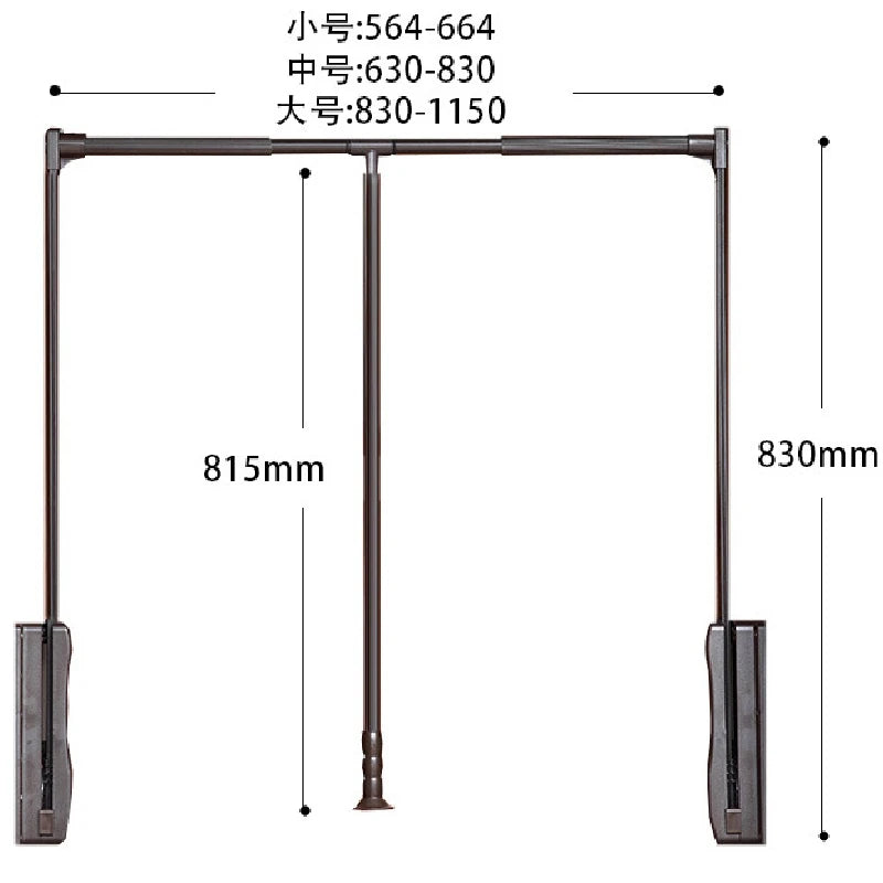 Manufacturer's Direct Supply of Pull-down Clothes Hanging Rods for Lifting Hangers