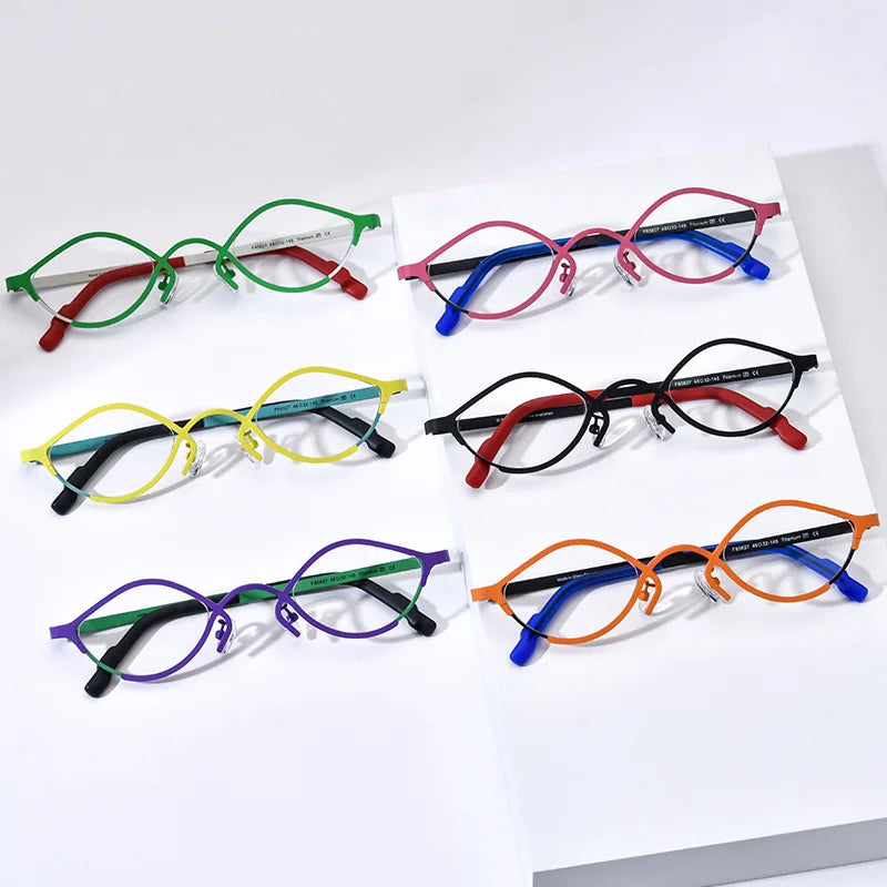 2024 Handmade Custom Logo Unisex Frame Square Glasses Eyewear Eyeglasses Business Half Glasses Frame