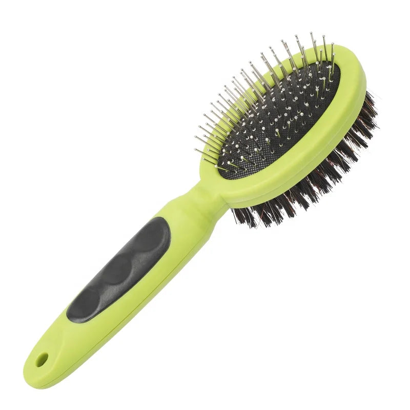 Factory Wholesale Custom Logo Blister Card Packaging Double Sided Cat Needle Brush Dog Pet Grooming Brush