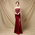 18717# European and American Court Style Long Slimming Annual Party Nightclub Wedding Dress Female