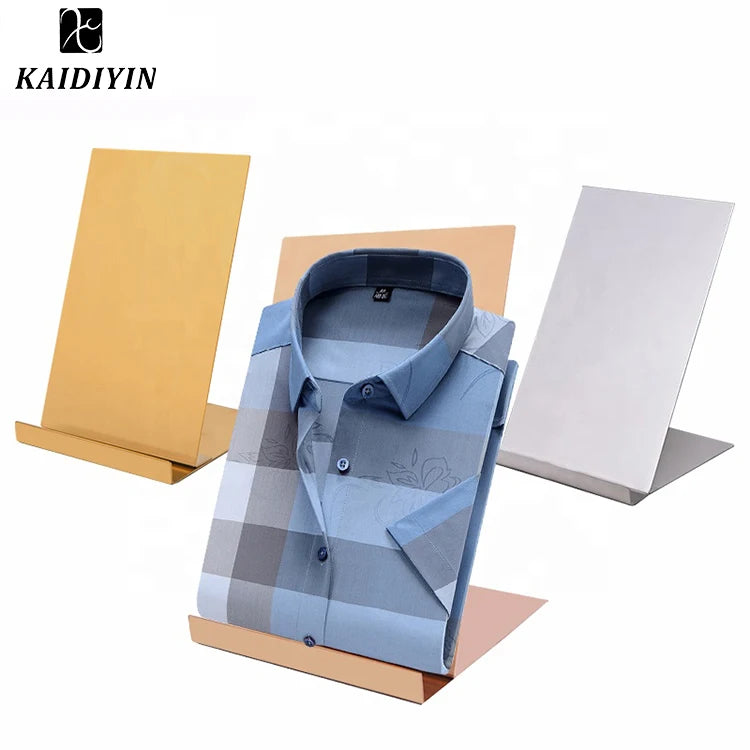 Modern Eco-Friendly Lightweight Portable Stainless Steel Shirt Display Stand Customizable Logo Easy Assembly for Commercial
