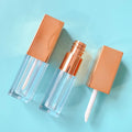 LZ Pack MOQ 100pcs 3.5ml Square Luxury Rose Gold Empty Lipgloss Tube Packaging Private Label Liquid Lipstick Tube Packaging