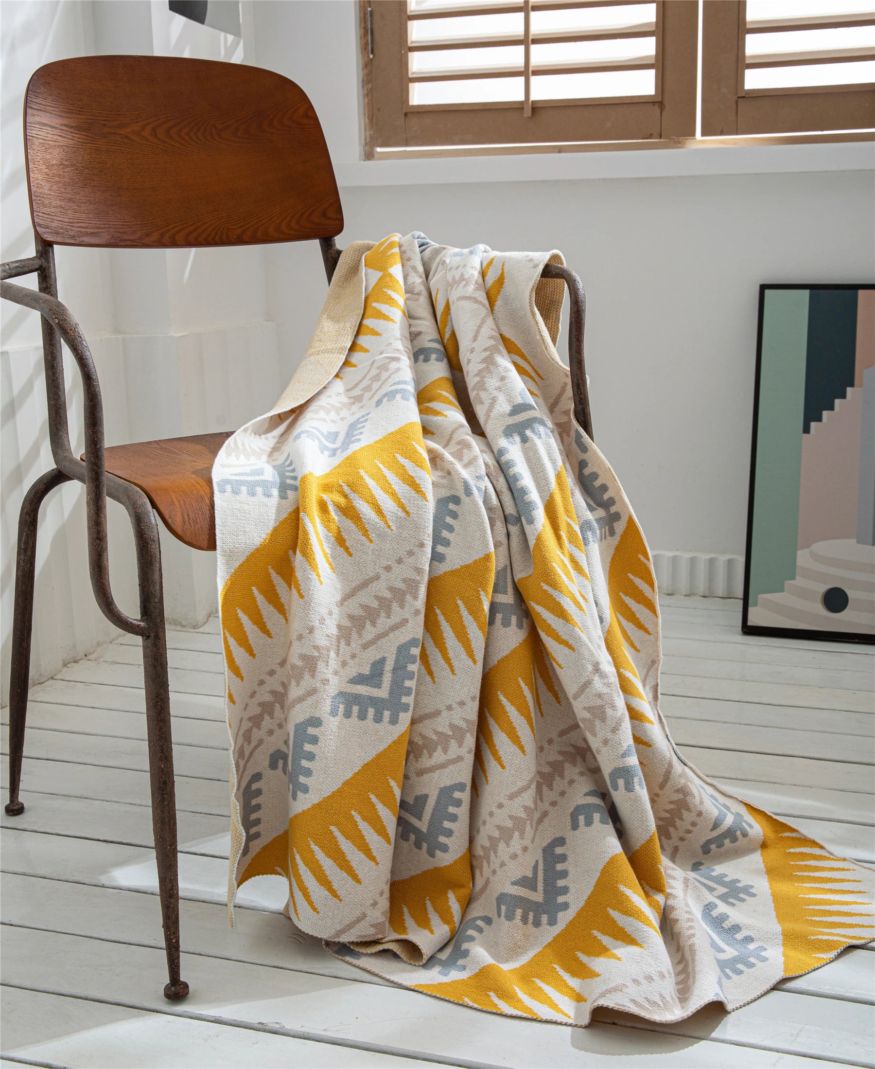 OEM Factory Direct Sale Cotton Knitted Throw Blanket Delicate Softest Crochet Cable Organic Chunky Muslin Blanket