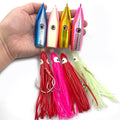 Saltwater Fishing Lure 40g to 200g  Artificial Bait Metal Head Skirts Lures Octopus Slow Jig Inchiku Jigging Squid Lures