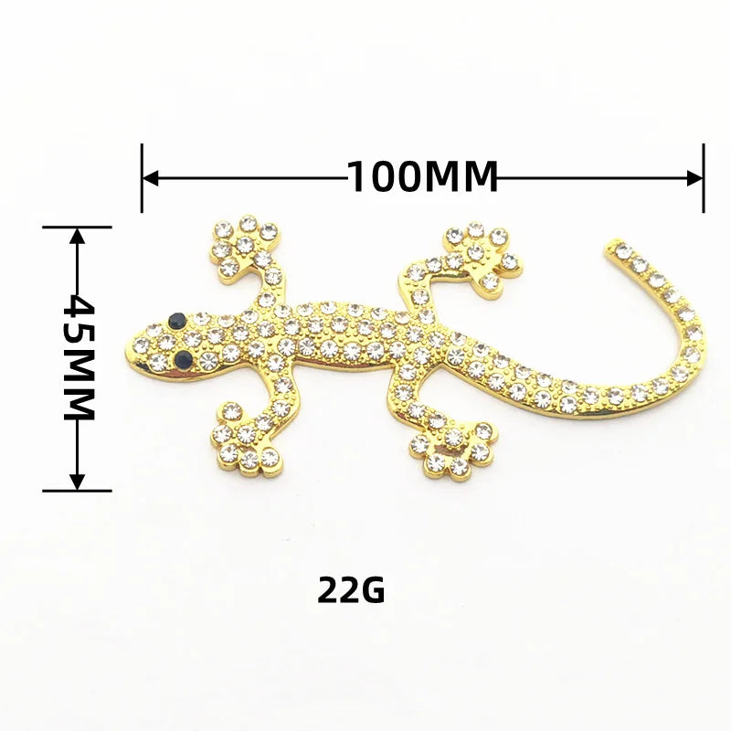 Customized 3D Car logo for Personalized Universal Metal Diamond Gecko Car Stickers