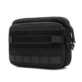 Tactical Double Layer Admin Pouch Waterproof Molle EDC Utility Tool Waist Bag with Map Sleeve & Medical Organizer