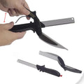 Kitchen Food Cutter Multipurpose Scissors Stainless Steel Vegetable Slicer Fruit Cutter Kitchen Knife with Cutting Board
