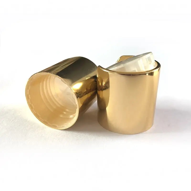 Factory 20/410 24/410 Golden Black White Color  Aluminium Plastic Disk Flip Top Cap for Lotion or Shampoo Bottle