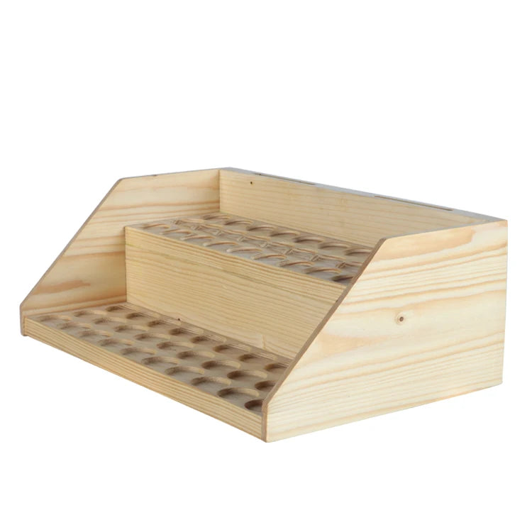 Customized Modern Foldable Counter Essential Oils Display Stand & Rack Wooden Recyclable Economical Freestanding