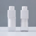 WOGU Empty Matte Frosted Square Airless Pump Bottle Cosmetic Storage Container 15ml 30ml 50ml Skincare Serum Lotion Pump Bottle