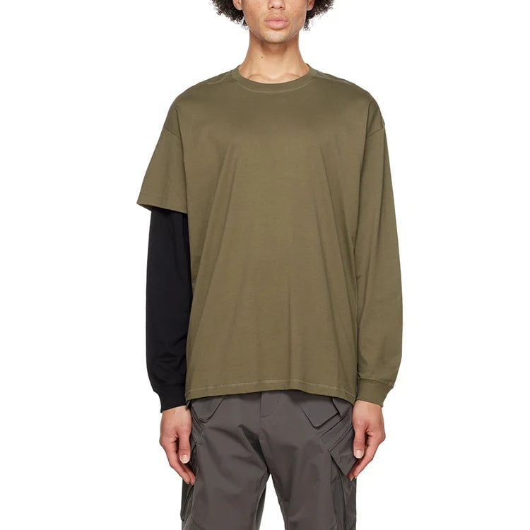 OEM Custom High Quality Men's Shirts Cotton Jersey Layered Long Sleeves Tshirts for Men Graphic Printed Shirts