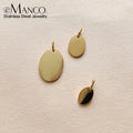eManco Blank Oval Stainless Steel Mirror Polished Charms Can Make DIY Necklace Pendant Bracelet Wholesale Factory Outlet