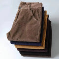 Men's Corduroy Pant Straight Fit Flat-Front Casual Chino Pants Business Fashion Trousers Male Brand Clothes