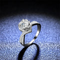 1 Carat White Round Moissanite Diamond Ring in S925 Sterling Silver Beautiful Gemstone with GRA Certificate