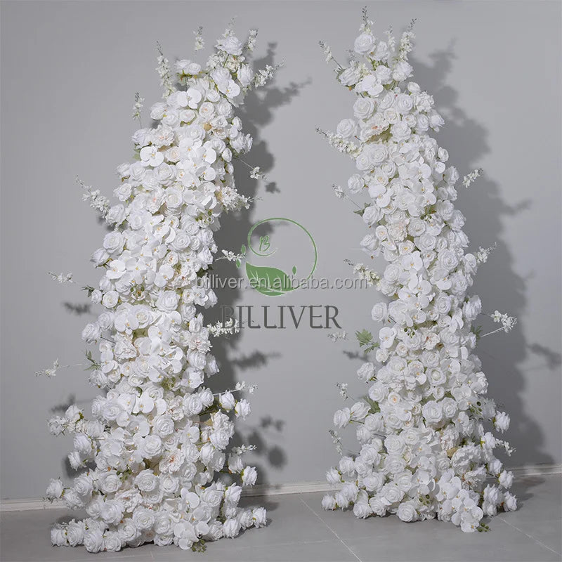 Floral Arrangement Supplies 8ft Moon Shape Wedding Arch Backdrop Flowers Decoration
