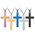 SCP145 Custom Stainless Steel 316 Titanium Cross Pendant on Gold Plated Chain Necklace Hot Deals on Custom Jewelry