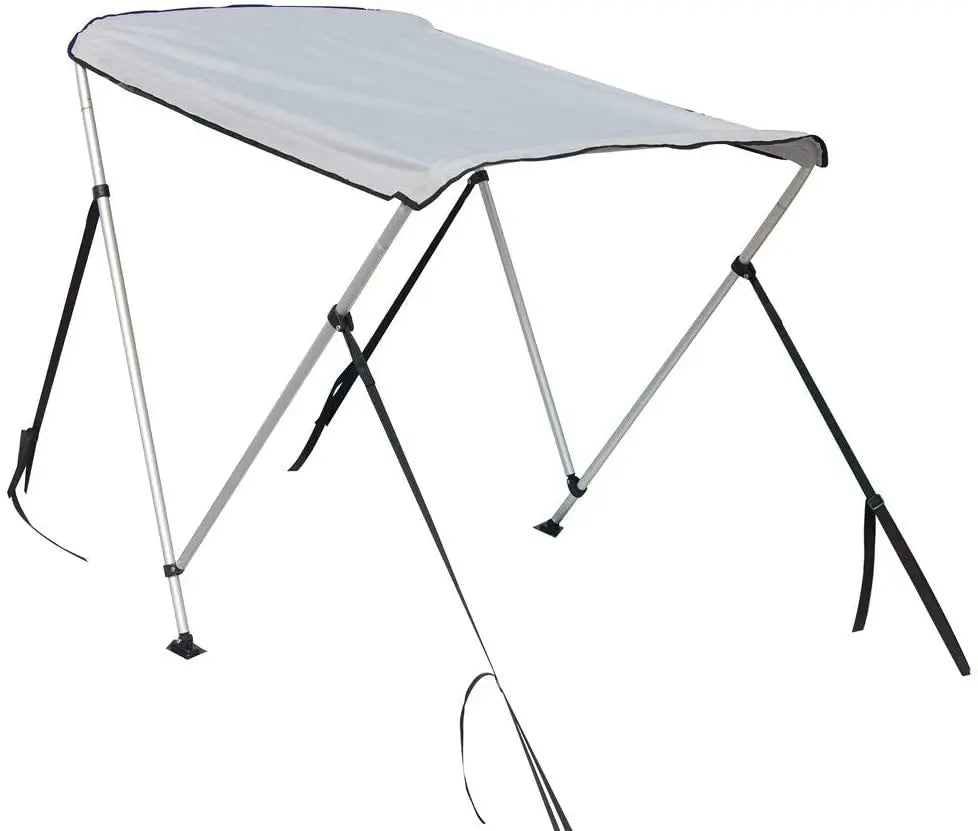 Waterproof Bimini Top Boat Canopy with Rear Support Pole Mounting Hardware Steel Hull for Kayak Fishing Ski Boat