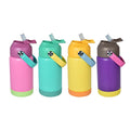 Custom Laser Engraved Water Bottle 12oz Kid Cup Stainless Steel Vacuum Insulated BPA Free Tumbler with Bumper for School Camping