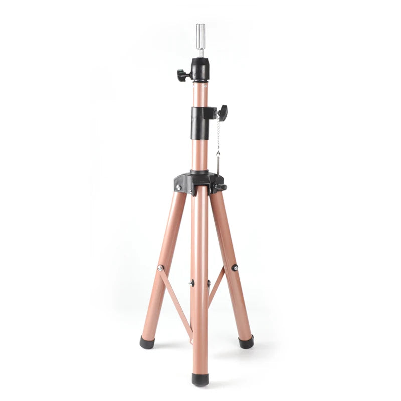 Adjustable 80cm Hairdressing Tripod Stand Mini Wig Mannequin Display Iron Stand Made of Durable Metal