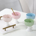 Creative Ceramic Goblet Dessert Pudding Cup Color Earth Ceramic Ice Cream Cup Jelly Cup