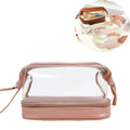 Customizable PU Leather Double-Layer Cosmetic Bag - Waterproof Travel Organizer with Large Capacity and Trendy Cloud Design