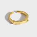 Irregular Design Open Adjustable Jewelry 18K Gold Plated S925 Sterling Silver High Quality Rings for Women