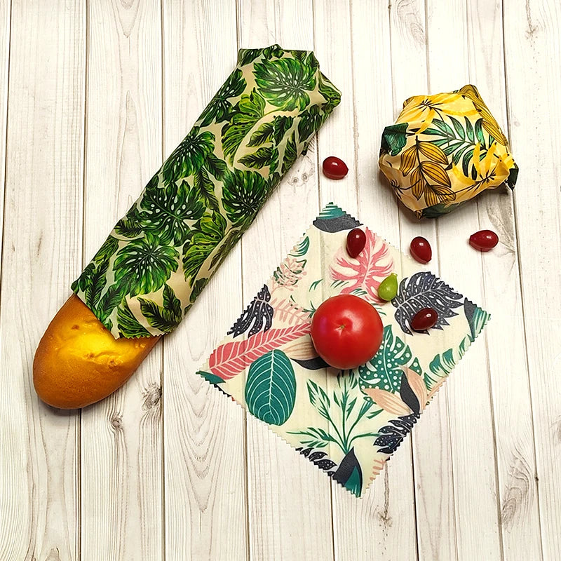 LFGB Certificate Plastic Free Beeswax Food Wrap Cloth in Stock