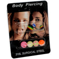 Women's Basic Fashion Banana Ring 316L Surgical Steel Bar Acrylic Balls Navel Belly Button Body Piercing Jewelry for Weddings