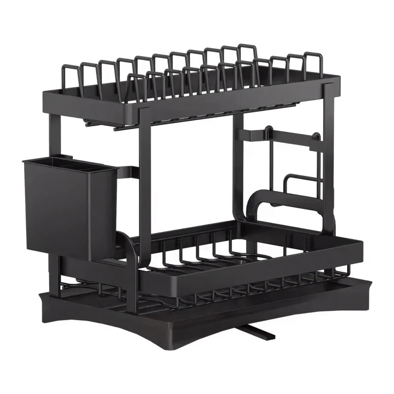 Professional Kitchen Storage Rack Folding Dish Drying and Drainage Rack for Tableware Bowls Cups Storage Holders for Dryer Use