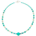 Natural turquoise mop Princess spiny oyster Milky Blue Aquamarine Prehnite Round Beaded Promise gift for women