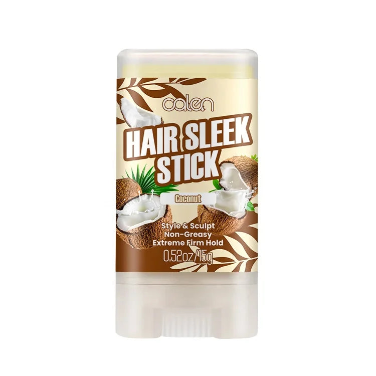 Oalen 100% Natural Edge Control Hair Flyaway Non-Greasy Hair Wax Stick