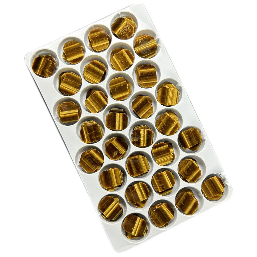 Double Flat Emerald Cut 10x13x2mm Natural Yellow Tiger Eye Gemstones