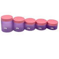 100 120 150 200 250g Empty Plastic Cream Jar Purple Frosted Face Cream Body Scrub Container PET Plastic Jars Matte Pink Lid