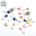 Hot Sale Colorful Metal Barbed Ice Fishing Tungsten Jig Head Hook for Freshwater