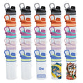 RTS USA Warehouse Stock 25pcs/ctn 12OZ Sublimation School Vacuum Insulated Kids Water Bottle Flat  With 2 in 1 Handle Straw Lid