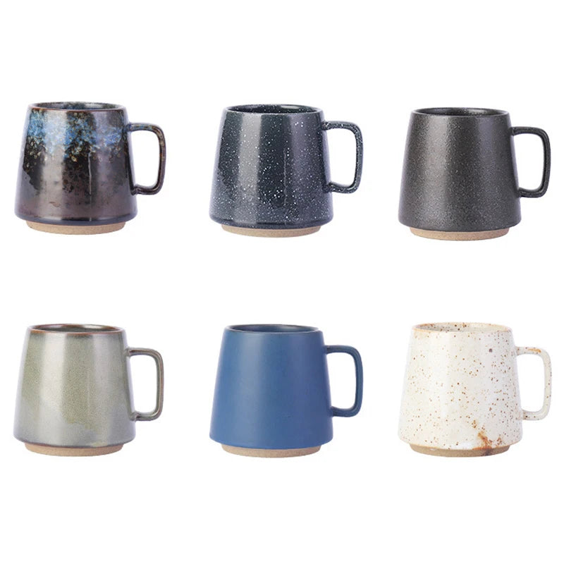 Hot Sale Ceramic Mugs Customizable Coffee Mug Large Capacity Ceramic Cup with Handle Japanese Style