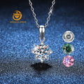 Wholesale Environmental Friendly Gra Moissanite Diamond Fine Jewelry Unique 925 Silver Cluster Necklace for Women Jewelry