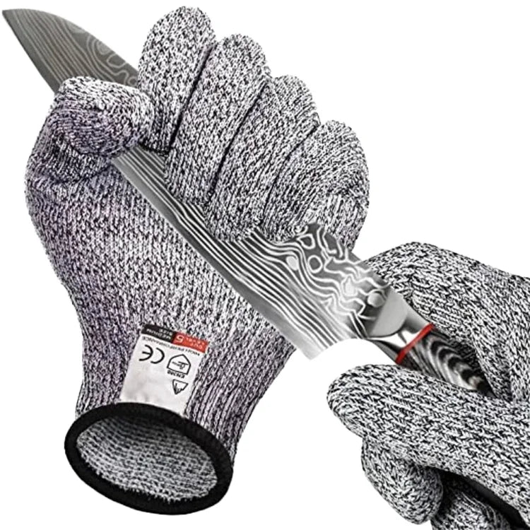 SiZa Level 5 Cut Proof  Resistant Wire Metal Glove Kitchen Butcher Cuts Gloves for Oyster Shucking Fish Gardening Safety Gloves