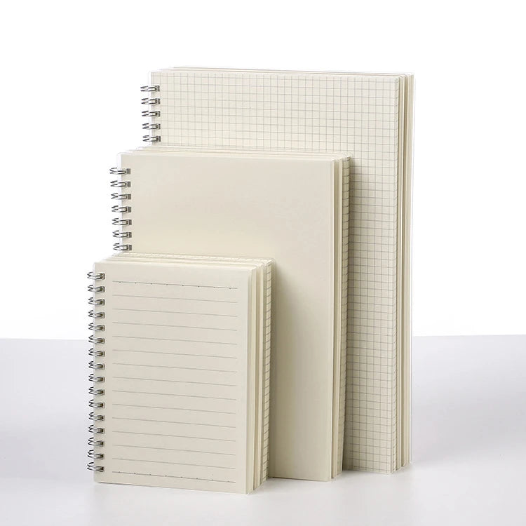 Free Sample Cheap Dotted/Grid/Lines/Blank Transparent PP School Hard Cover B5 A4 A5 Spiral Notebook