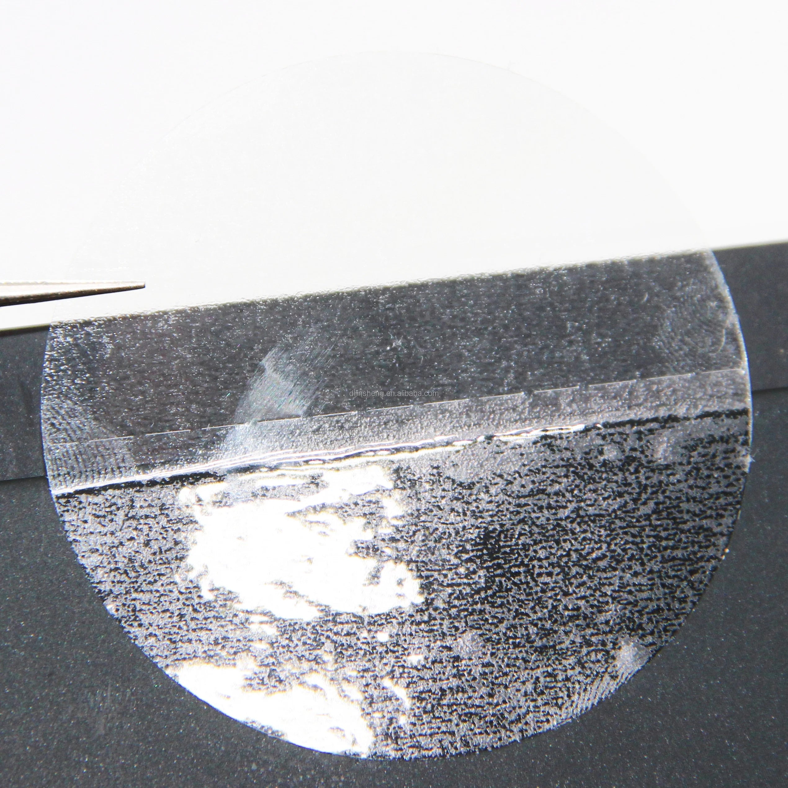 Transparent Clear PET Sticker Waterproof Seals Label Blank Round Sticker with Easy Tear Line Sealing Stickers for Box Packing