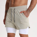 Mens Athletic Shorts Sportswear Running Gym Workout Shorts Custom Logo Blank 2 in 1 Sport Men's Shorts