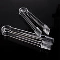 PS Transparent Clear Plastic Barbecue BBQ Buffet Serving Sugar Bread Food Ice Clamp Clip Tongs Tool Bar Kitchen Accessories