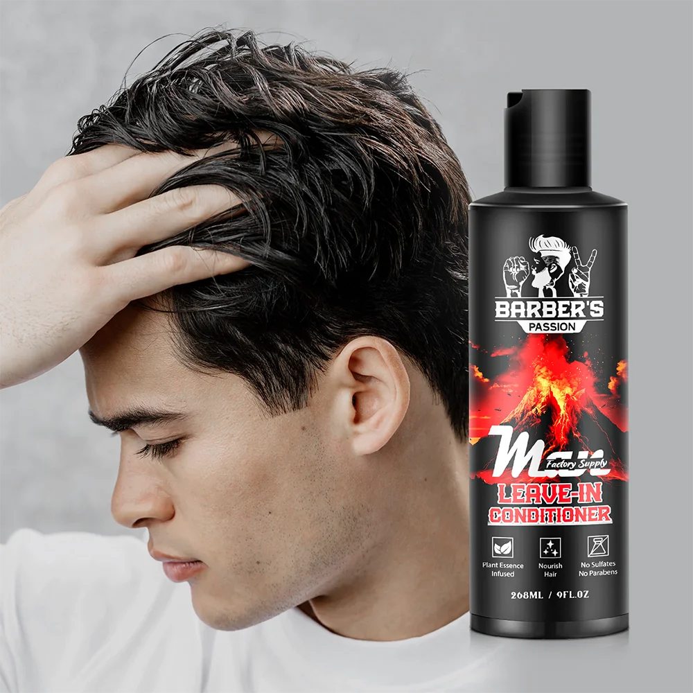 Barber Men's Hair Leave in Conditioner for Hair Instant Frizz Control Hydrating and Nourishing