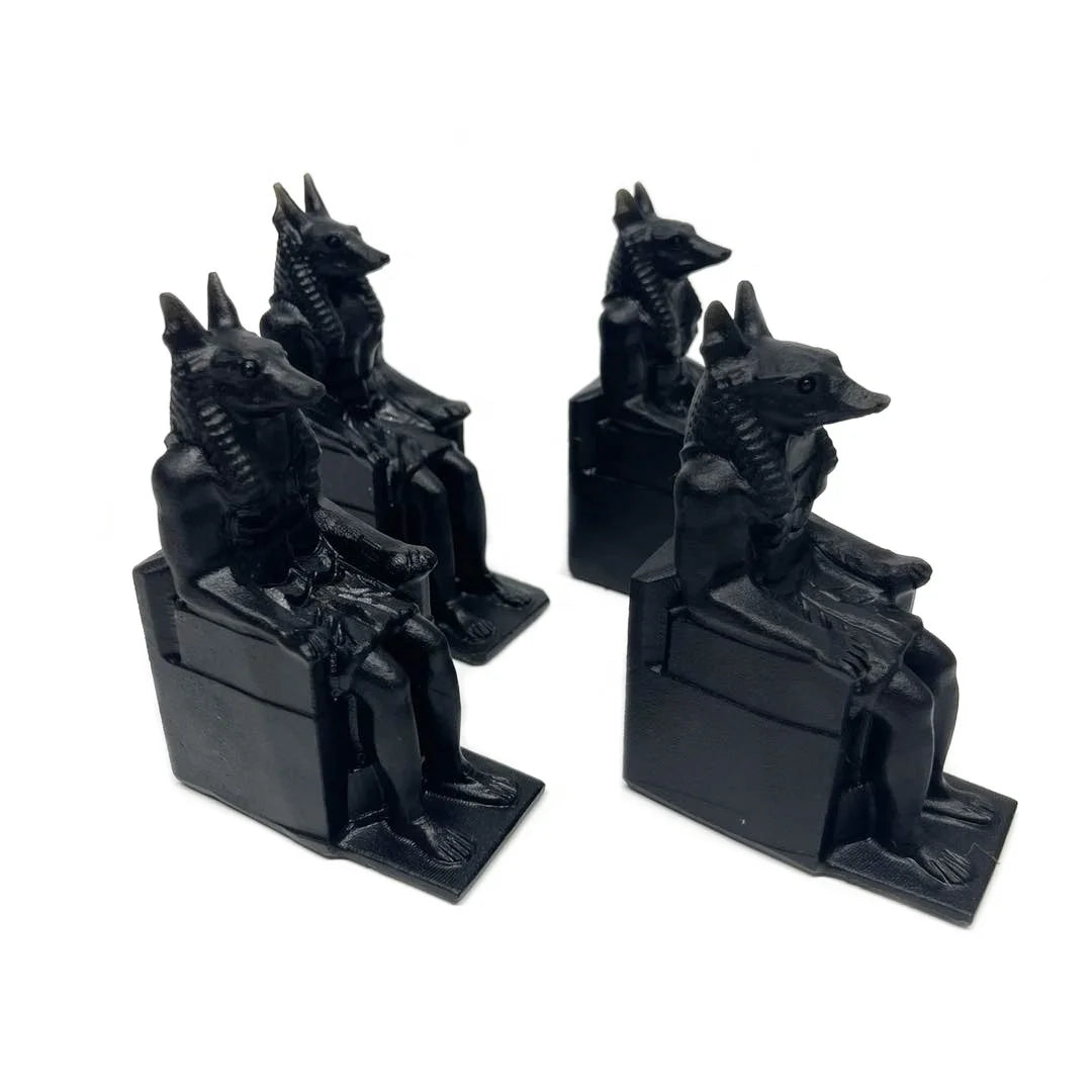 Natural Crystal Anubis Carvings Crystals Healing Stones Obsidian Crystal Crafts for Meditation Decoration